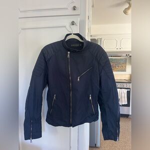 Ralph Lauren Black Label Moto Cafe Racer Jacket Men's M Blue 60's Biker Jacket